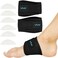 Vive Arch Support Brace Plantar Fasciitis Gel Strap For Orthotic Compression Support Wrap Aids Foot Pain High Arches Flat Feet Heel Fatigue Insert For Under Socks And Shoes One Size Black