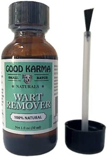 GOOD KARMA NATURALS All Natural Wart Remover for Dogs (1 oz) with Brush Cap 100% Natural Painless Dog Warts Removal Treatment 30ml