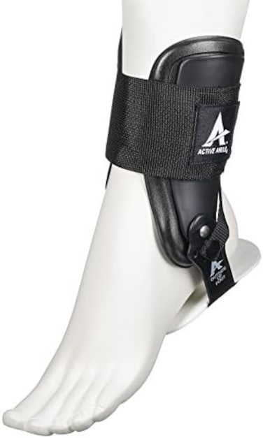 Cramer Active Ankle T2 Ankle Brace, Black Ankle Support for Men &amp; Women, Ankle Braces for Sprains, Stability, Volleyball, Cheerleading, Small, 277516