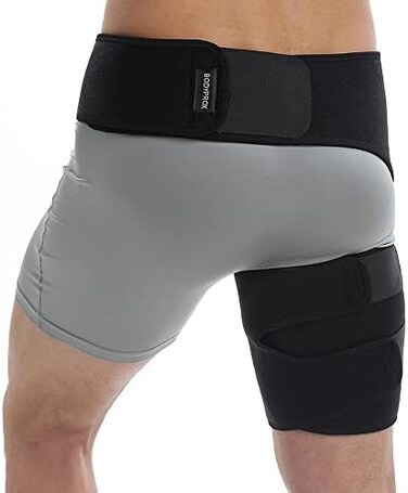 Bodyprox Groin Wrap, Adjustable Support for Hip, Shackle, Leg Strings, Thighs and Sciatic Nerve Pain