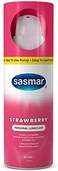 Sasmar Strawberry Flavored Lubricant - Water Based Personal Lube for Men, Women - Feels Natural, Long Lasting Formula, Paraben Free, Toy-Friendly and Condom Safe, Oral Lubricant for Couples - 60 ml