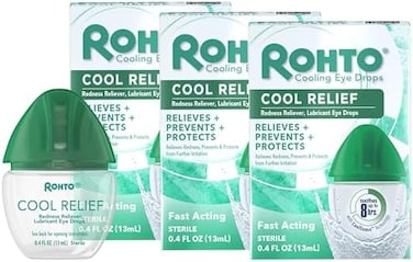 Rohto Cool The Original Cooling Redness Relief Eye Drops,0.4 Fl Oz (Pack of 3)