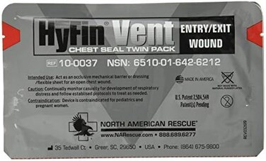 North American Rescue Hyfin Vent Chest Seal, Original Version 2 Count (Pack of 1)