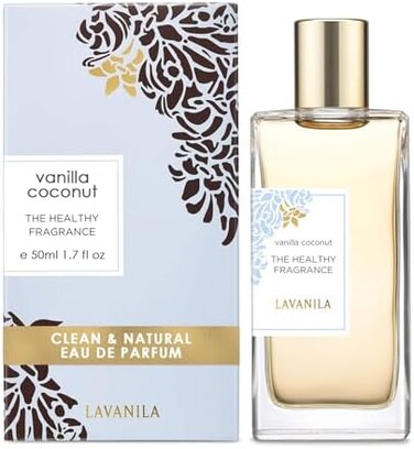 Lavanila Vanilla Coconut Perfume for Women 1.7 fl oz - Tropical Coconut, Tahitian Tiare Flower &amp; Warm Vanilla, The Healthy Fragrance, Clean and Natural