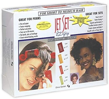 مجموعة أدوات تجعيد الشعر إيزي جريب من أوليفيا جاردن جيت سيت من 48 قطعة لشعر أقصر