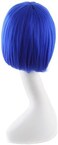 MapofBeauty 12"/30cm Short Straight Diagonal Bangs Wig (Navy Blue)