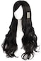 MapofBeauty 28 Inch/70 cm Charming Women's Long Curly Full Hair Wig (Black)
