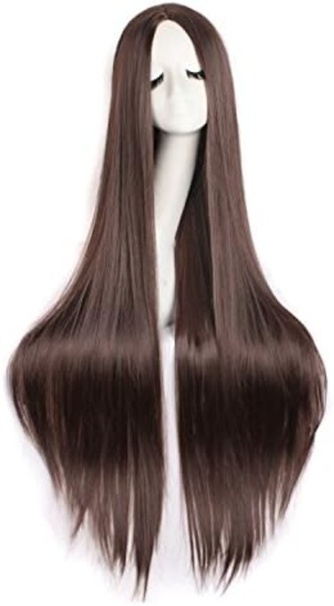 MapofBeauty 40"/100cm Natural Soft Straight Long Cosplay Wig (Dark Brown)