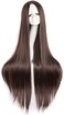 MapofBeauty 40"/100cm Natural Soft Straight Long Cosplay Wig (Dark Brown)
