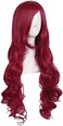 MapofBeauty 32" 80cm Long Hair Spiral Curly Cosplay Costume Wig (Dark Red)