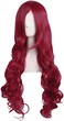 MapofBeauty 32" 80cm Long Hair Spiral Curly Cosplay Costume Wig (Dark Red)