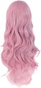 MapofBeauty (Pink) - 24 Inch/60cm Charming Synthetic Fibre Long Wavy Hair Wig Women's Party Full Wig (Pink)