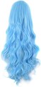 MapofBeauty (Azure Blue) - 32" 80cm Long Hair Spiral Curly Cosplay Costume Wig (Azure Blue)