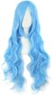 MapofBeauty (Azure Blue) - 32" 80cm Long Hair Spiral Curly Cosplay Costume Wig (Azure Blue)