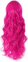 MapofBeauty 70cm Long Pink Wavy Cosplay Party Wig (Rose Red)