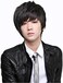 OMORFIEER Rise World Wig Cool Mens Boys Short 25cm Straight Black Hair Party Heat Resistant Cosplay Wig