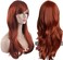 Akstore Women's Heat Resistant 28-Inch 70cm Long Curly Hair Wig with Wig Cap, Brown