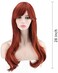 Akstore Women's Heat Resistant 28-Inch 70cm Long Curly Hair Wig with Wig Cap, Brown