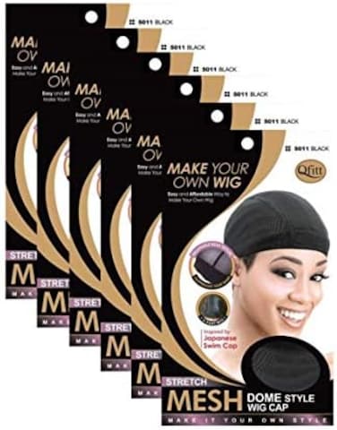 Qfitt (6 Pack) - Mesh Dome Style Wig Cap #5011