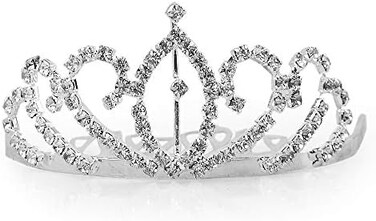 Bseash Mini 2.56 inchs Rhinestone Tiara Comb Crown for Girls Wedding Bride Prom Birthday Pegeant Prinecess Party