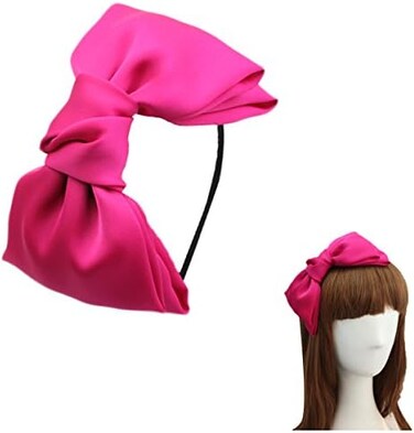 C&Eacute;LLOT 8" Big Bows Hairstyle Hair Hoop Head Band for Girls Teens Women (1pcs Hot Pink)