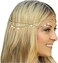 Aukmla Gold Sequins Head Chain Jewelry Festival Halloween Prom Costume Hair Accessories Fashion Headbands Headpieces for Women and Girls, 20.5 Inch (Pack of 1), Metal