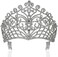 Janefashions Lush Clear Austrian Crystal Rhinestone Tiara Crown Bridal Prom Pageant T11884