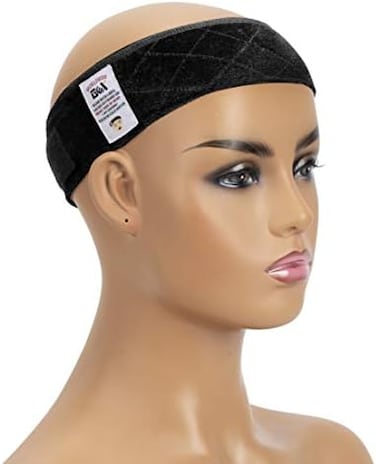 gexworldwide GEX Wig Grip Band Adjustable Velvet Non-Slip Breathable Head Band to Keep Wig Secured and Prevent Headaches (Black)