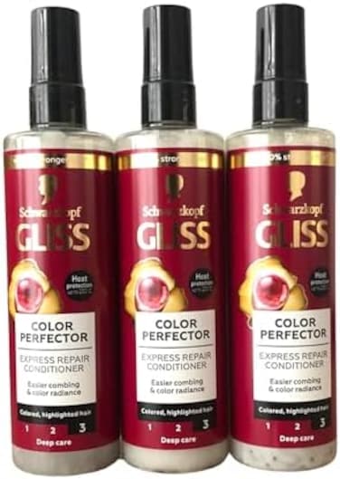GLISS Hair Repair Leave-in Conditioner, Color Guard Express Repair for Colored or Highlighted Hair, 6.8 Ounces (Pack of 3)
