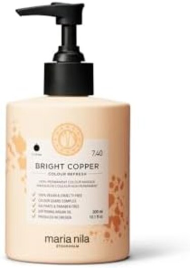 Maria Nila Colour Refresh Farbmaske Bright Copper   Haarkur mit Rot-Pigmenten f&uuml;r Blondes und Hellbraunes Haar   Haarpflege Sulfat &amp; Parabenfrei 300ml