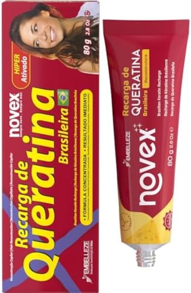 Novex Keratin Recharge Leave in Conditioner - Reconstructive Keratin, Frizz control &amp; Damage Repair