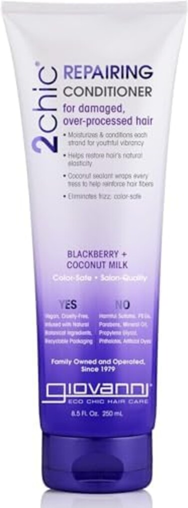 Giovanni, 2chic, Repairing Conditioner, For Damaged, Over-Processed Hair, Blackberry + Coconut Milk, 8.5 fl oz (250 ml)