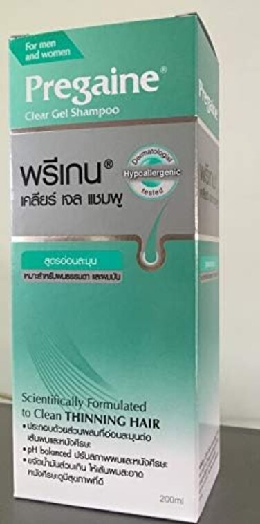 Pregaine Clear Gel Shampoo Thinning Hair for Men and Women for Nomal / Oily Hair