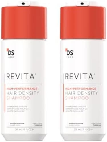 DS Laboratories DS Labs Revita Shampoo &ndash; High-Performance Hair Density Shampoo, Volumizing &amp; Thickening, Fuller, Healthier-Looking Hair, Sulfate &amp; Silicone Free, For Men &amp; Women, 205mL (Pack of 2)