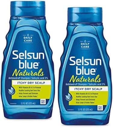 Selsun Blue Shampoo Naturals Dandruff Itchy Dry Scalp 11 Ounce (325ml) (2 Pack)