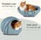 MEOWFIA Cat Cave &ndash; Premium Felt Cat Bed for Indoor Cats, Handmade 100% Merino Wool (Light Shades) (Large, Aquamarine)