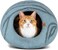 MEOWFIA Cat Cave &ndash; Premium Felt Cat Bed for Indoor Cats, Handmade 100% Merino Wool (Light Shades) (Large, Aquamarine)