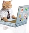 SUCK UK   Cat Scratch Laptop   Cat Scratcher Laptop with Fluffy 'Mouse'   Interactive Cat Toys   Paw Over Social Media &amp; Catch up on The Mews   Kitten Toys &amp; Cat Scratch Pads