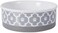 Bone Dry Lattice Collection Pet Bowl &amp; Canister, Medium Set, 6X2", Gray, 2 Piece