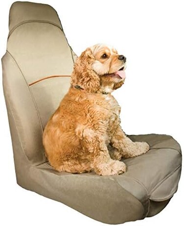 Kurgo Rover Bucket Seat Cover for Dogs, Dog Front Seat Cover, Pet Seat Protector, Car Seat Cover for Pets, Full Coverage, Charcoal