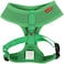 Puppia Soft Dog Harness No Choke Over-The-Head Triple Layered Breathable Mesh Adjustable Chest Belt and Quick-Release Buckle, Green, Medium