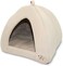 Best Pet Supplies Tent-Soft Bed for Dog and Cat - Beige Corduroy, 16" x 16" x H:14
