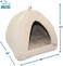 Best Pet Supplies Tent-Soft Bed for Dog and Cat - Beige Corduroy, 16" x 16" x H:14