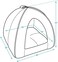 Best Pet Supplies Tent-Soft Bed for Dog and Cat - Beige Corduroy, 16" x 16" x H:14