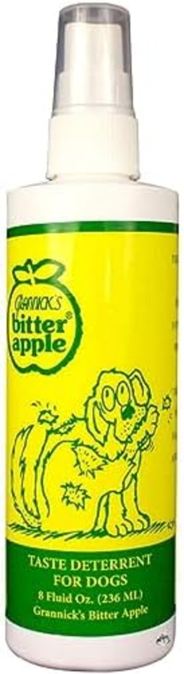 Grannick's Bitter Apple Liquid 1, 8 oz Chewing Deterrent Spray, Anti Chew Behavior Training Aid for Dogs and Cats; Stops Destructive Chewing Licking of Bandages, Paws, Shoes, Fur, Doors and Furniture