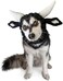 Zoo Snoods Bull Dog Costume (Medium) - Warm No Flap Ear Wrap Hood for Pets, Dog Outfit with Horns for Winters, Halloween, Christmas &amp; New Year, Soft Yarn Ear Covers