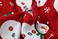 Lanyarco Cute Snowman Christmas Dog Pajamas, Soft Cotton Xmas Christmas Pajamas for Dogs Holiday Pet Clothes Onesie PJS, Red Medium Back Length 16