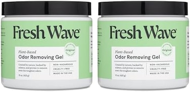 Fresh Wave Odor Removing Gel, 15 oz.   Pack of 2   Odor Absorbers for Home   Safer Odor Relief   Natural Plant-Based Odor Eliminator   Every 15 oz. lasts 30-60 Days   For Cooking, Trash &amp; Pets