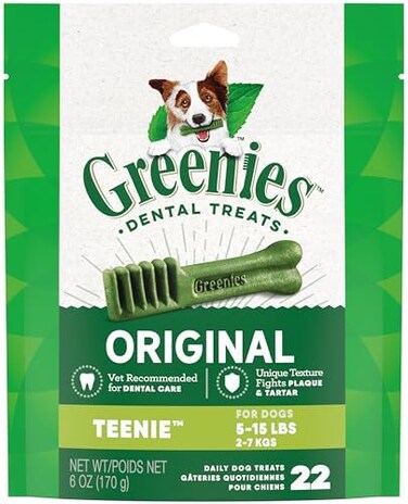 Greenies TEENIE Dental Dog Treats,6oz Pack (22 Treats)
