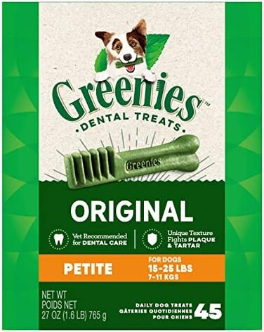 GREENIES Original Petite Dental Dog Treats, 27 oz. Pack (45